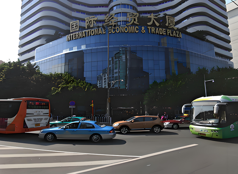 廣州市商務(wù)局。地址：廣州市越秀區(qū)東風(fēng)西路國際經(jīng)貿(mào)大廈