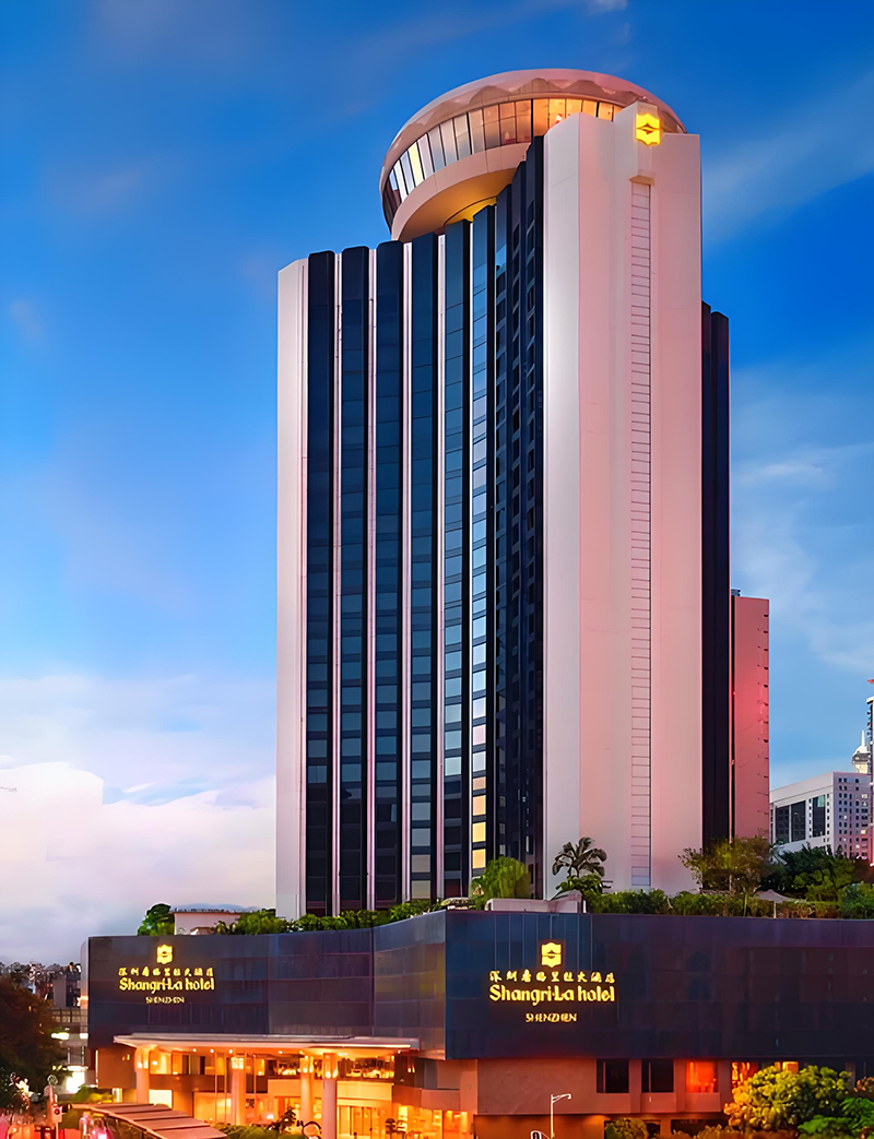 深圳香格里拉大酒店。地址：深圳市羅湖區(qū)建設(shè)路1002號(hào)